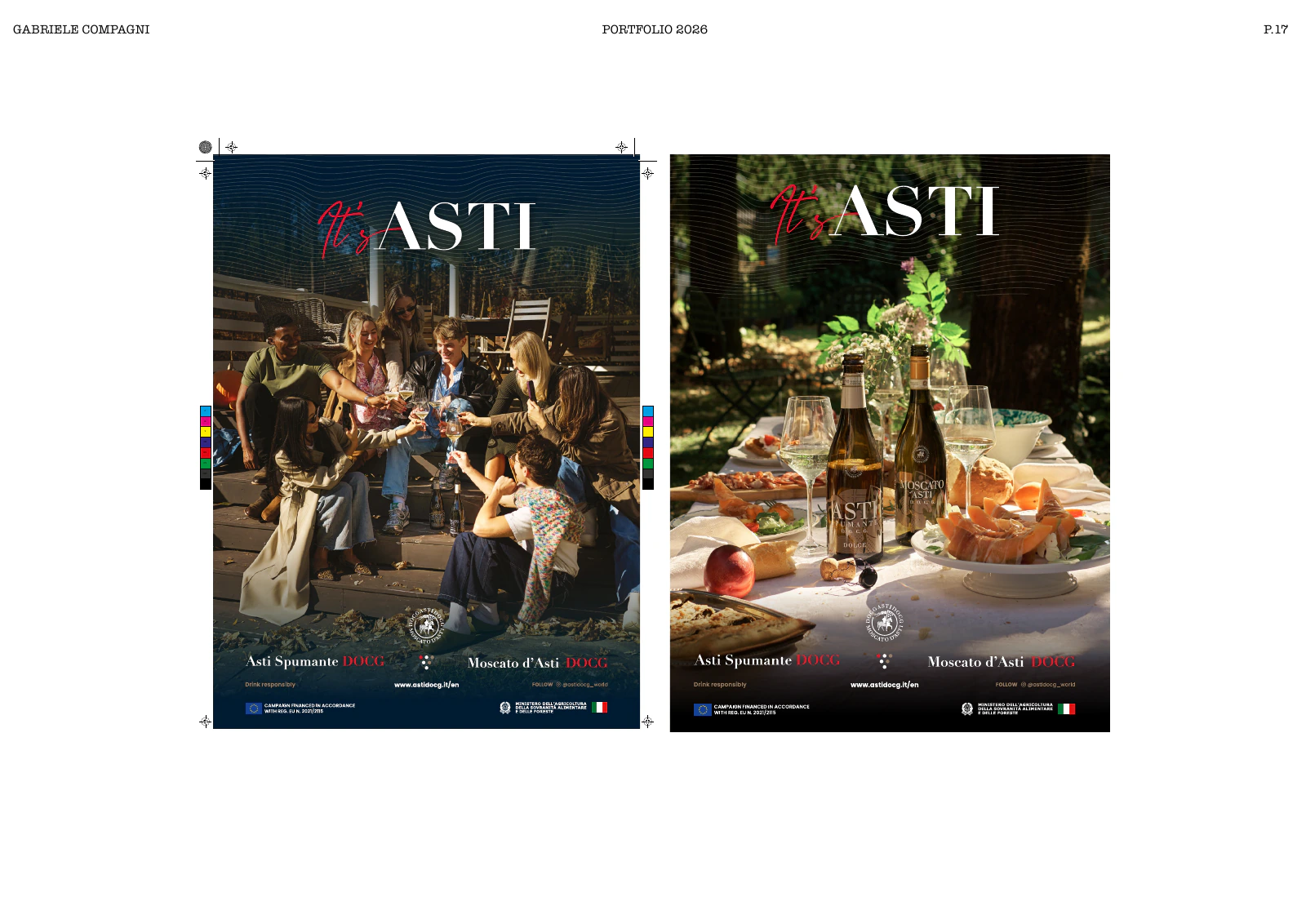 Asti Wines global campaign photographed by Gabriele Compagni with a New York agency