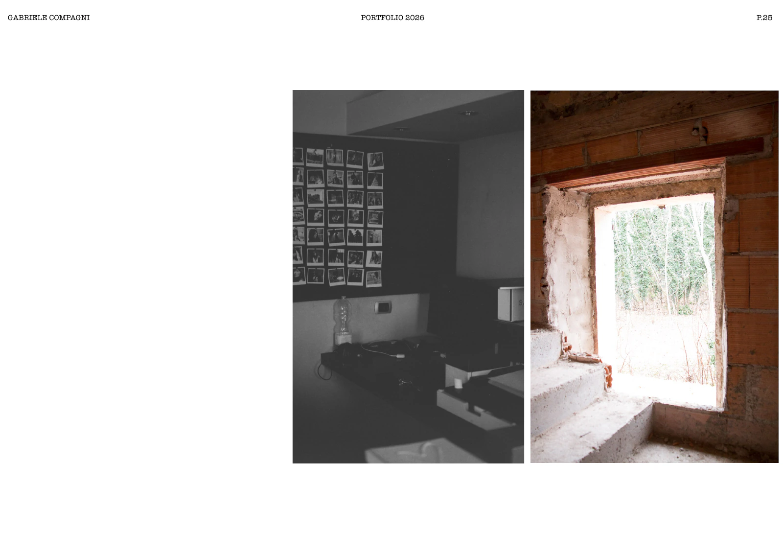 Artistic photography projects exploring form, imperfection and unexpected beauty by Gabriele Compagni