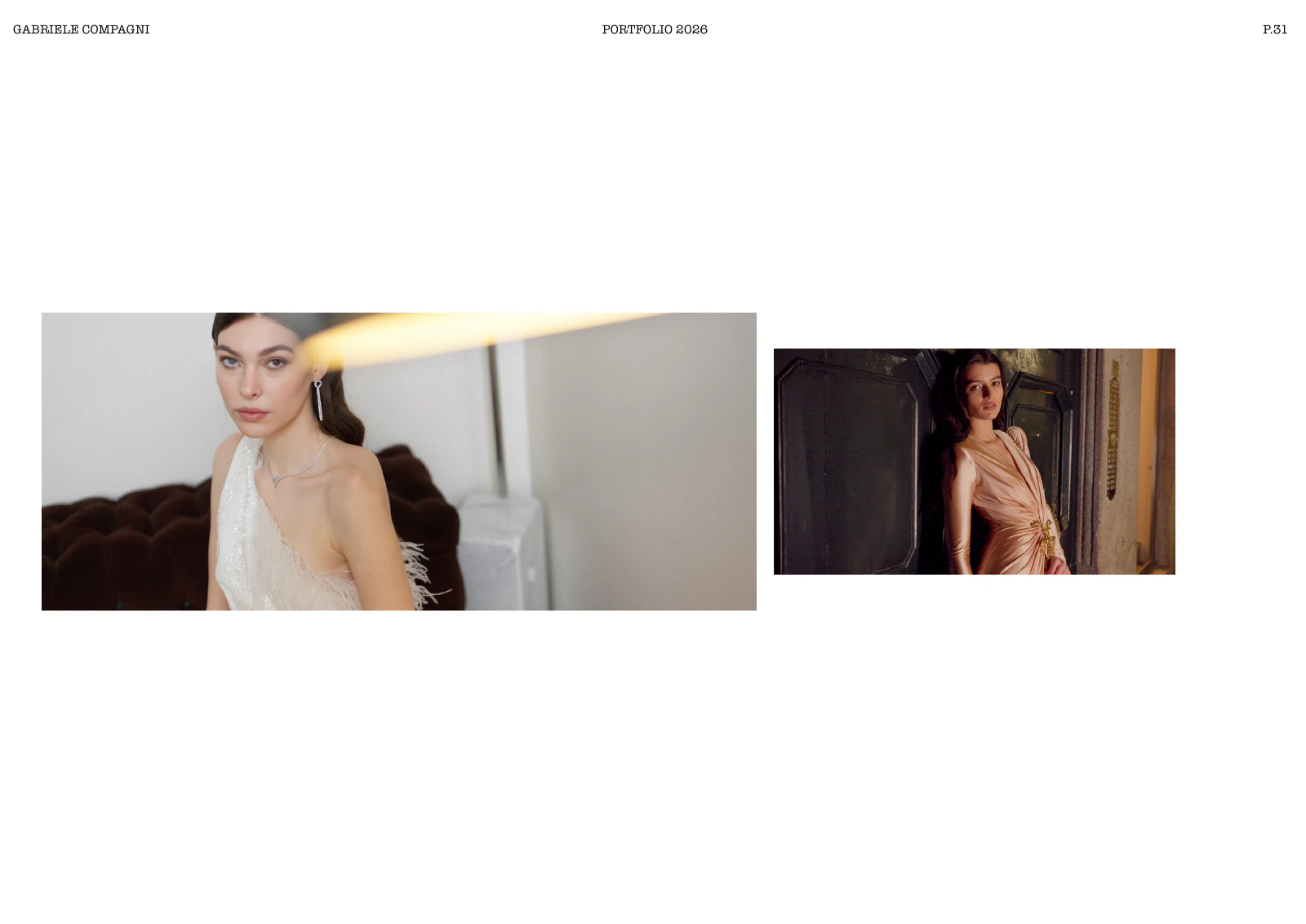 Elisabetta Franchi fashion campaign paired with a jewellery magazine editorial photographed by Gabriele Compagni